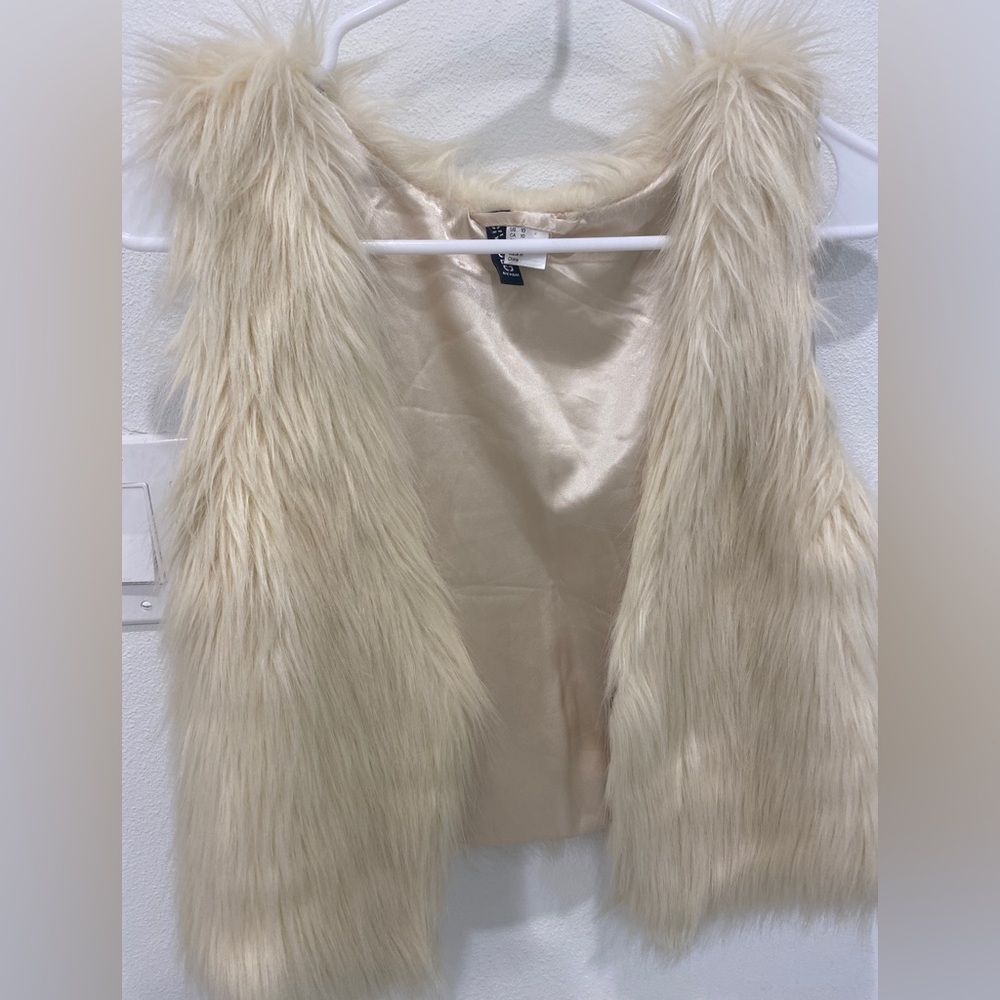 Faux Shag Fur Cropped Vest